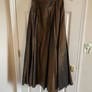 Formal metallic bronze skirt